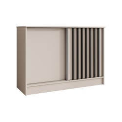 Komoda HORIZON – nowoczesna komoda z lamelami i drzwiami przesuwnymi