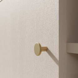 Komoda GLORIA – nowoczesna z 3 szufladami i 2 drzwiami, złote uchwyty