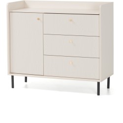 Komoda GLORIA – nowoczesna z 3 szufladami i 1 drzwiami