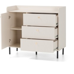 Komoda GLORIA – nowoczesna z 3 szufladami i 1 drzwiami