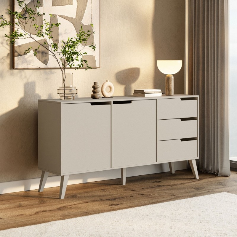 Komoda NOREL – nowoczesna komoda z 3 szufladami i 2 drzwiami
