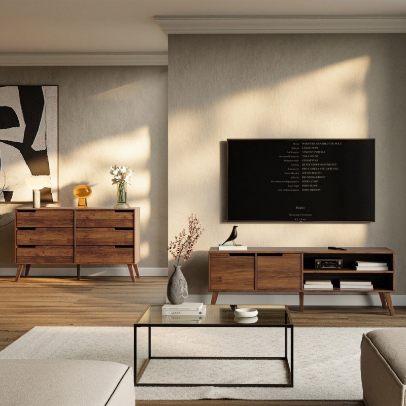 Komoda NOREL – nowoczesna komoda z 3 szufladami i 2 drzwiami