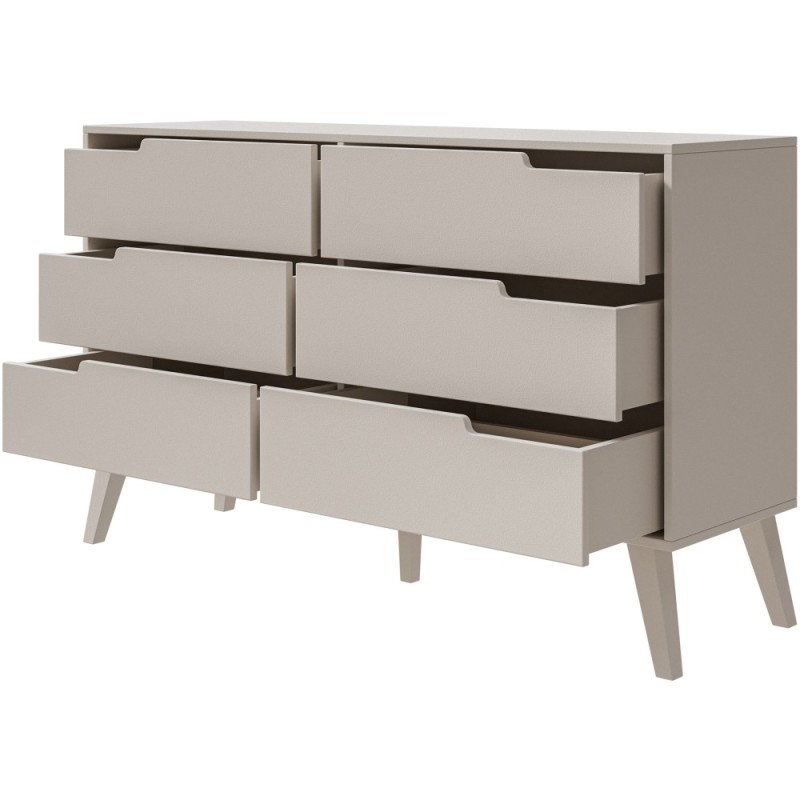 Komoda NOREL – skandynawska komoda z 6 szufladami | Stabilna, elegancka, pojemna