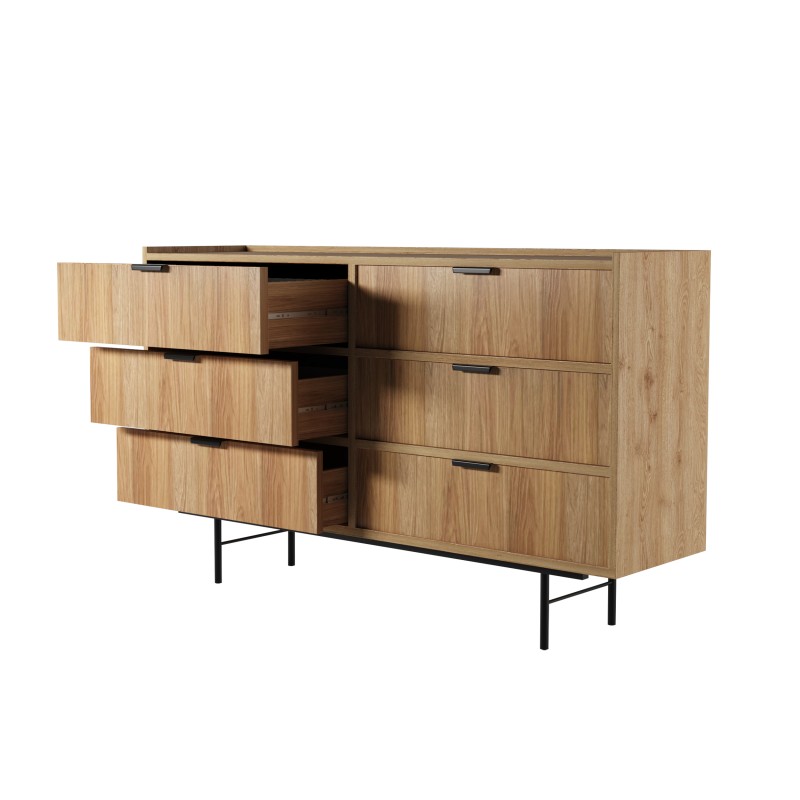 Komoda EVRON 6 szuflad – nowoczesna, elegancka i pojemna
