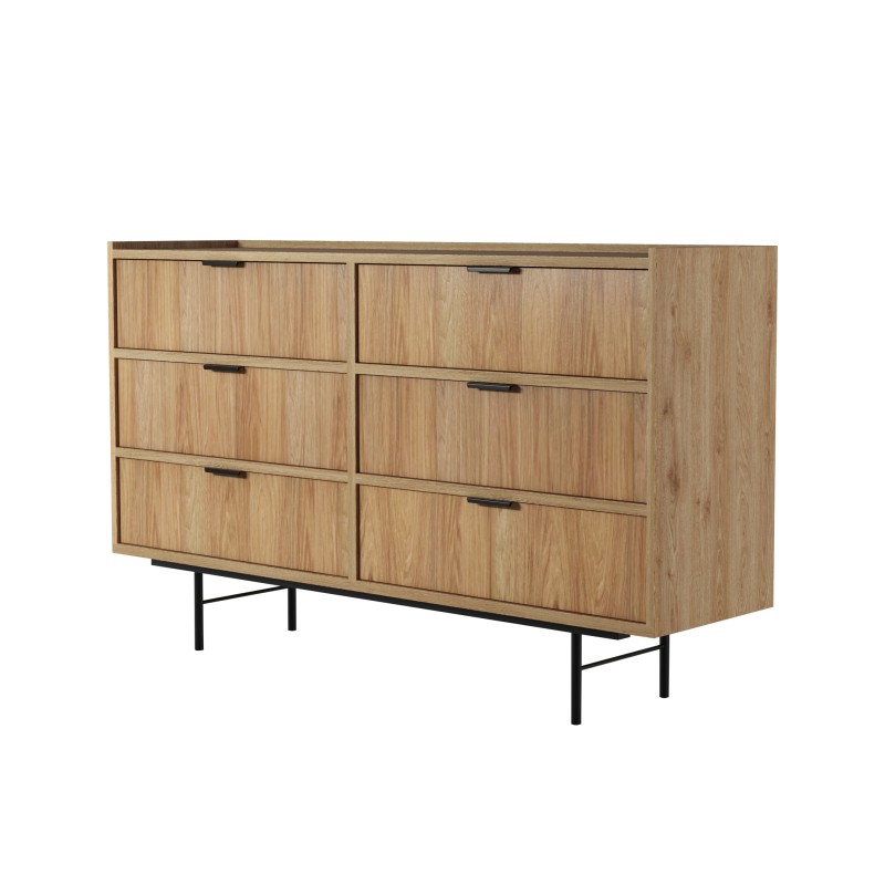 Komoda EVRON 6 szuflad – nowoczesna, elegancka i pojemna