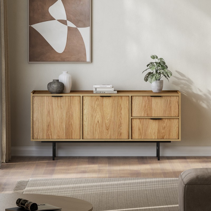 Komoda EVRON 2 szuflady i 2 drzwi – nowoczesna i elegancka