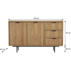 Komoda EVRON 3 szuflady i 2 drzwi – nowoczesna i elegancka