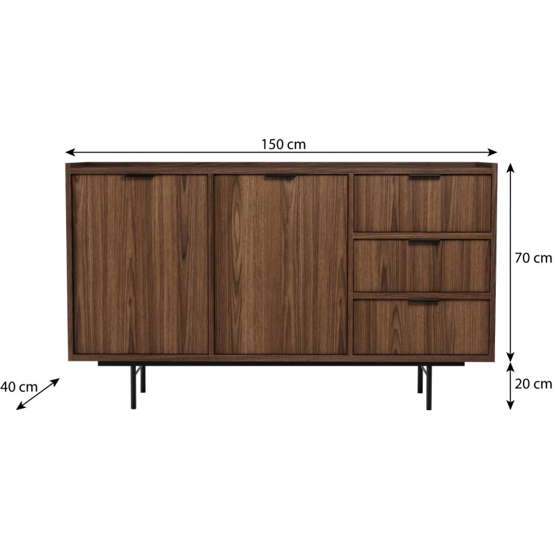 Komoda EVRON 3 szuflady i 2 drzwi – nowoczesna i elegancka