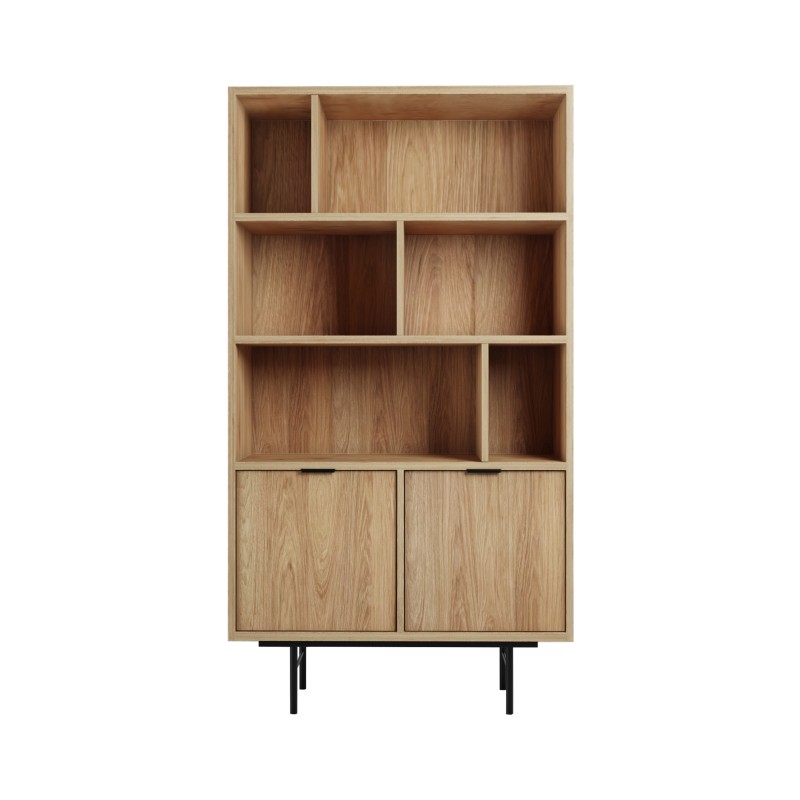 Regał EVRON 4 półki i 2 szafki – nowoczesny i funkcjonalny