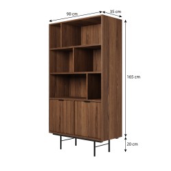 Regał EVRON 4 półki i 2 szafki – nowoczesny i funkcjonalny