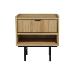 Stolik nocny EVRON 1 szuflada i półka – nowoczesny i funkcjonalny