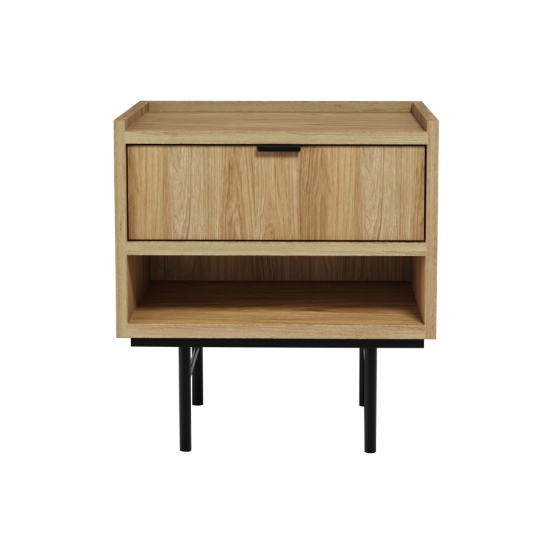 Stolik nocny EVRON 1 szuflada i półka – nowoczesny i funkcjonalny