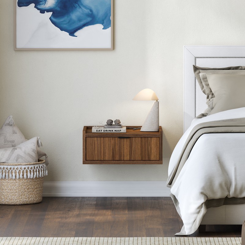 Wiszący stolik nocny EVRON z 1 szufladą – nowoczesny