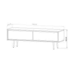 Szafka RTV LORI 150 cm – nowoczesna szafka z 2 drzwiami