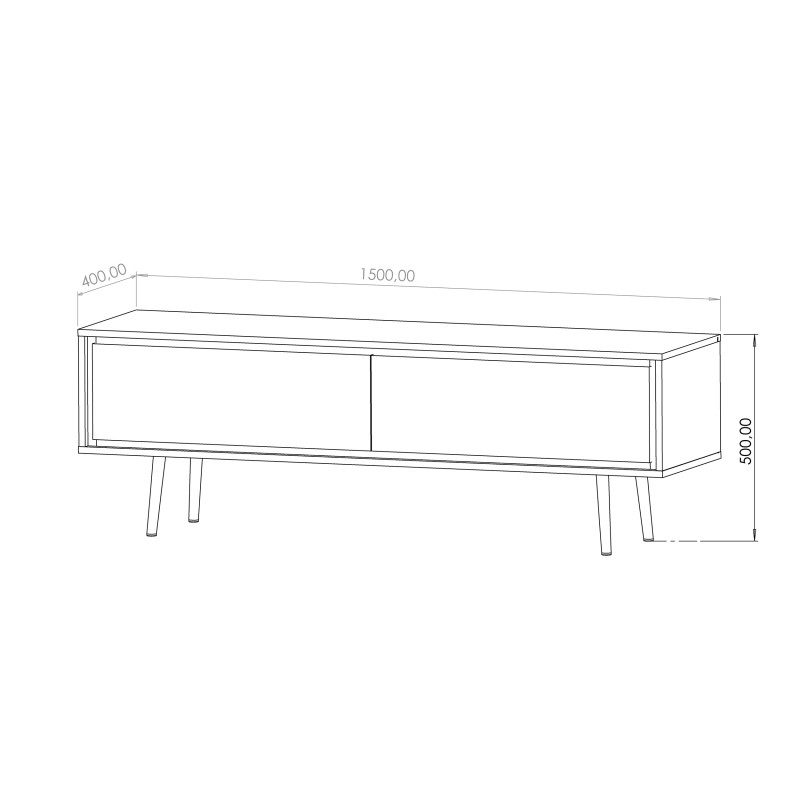Szafka RTV LORI 150 cm – nowoczesna szafka z 2 drzwiami