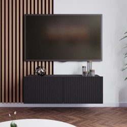 Szafka RTV KAVELL 100 cm – szafka z ryflowanym frontem