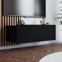 Szafka RTV KAVELL 100 cm – szafka z ryflowanym frontem