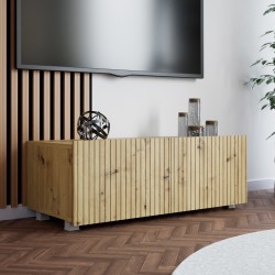 Szafka RTV KAVELL 100 cm – szafka z ryflowanym frontem