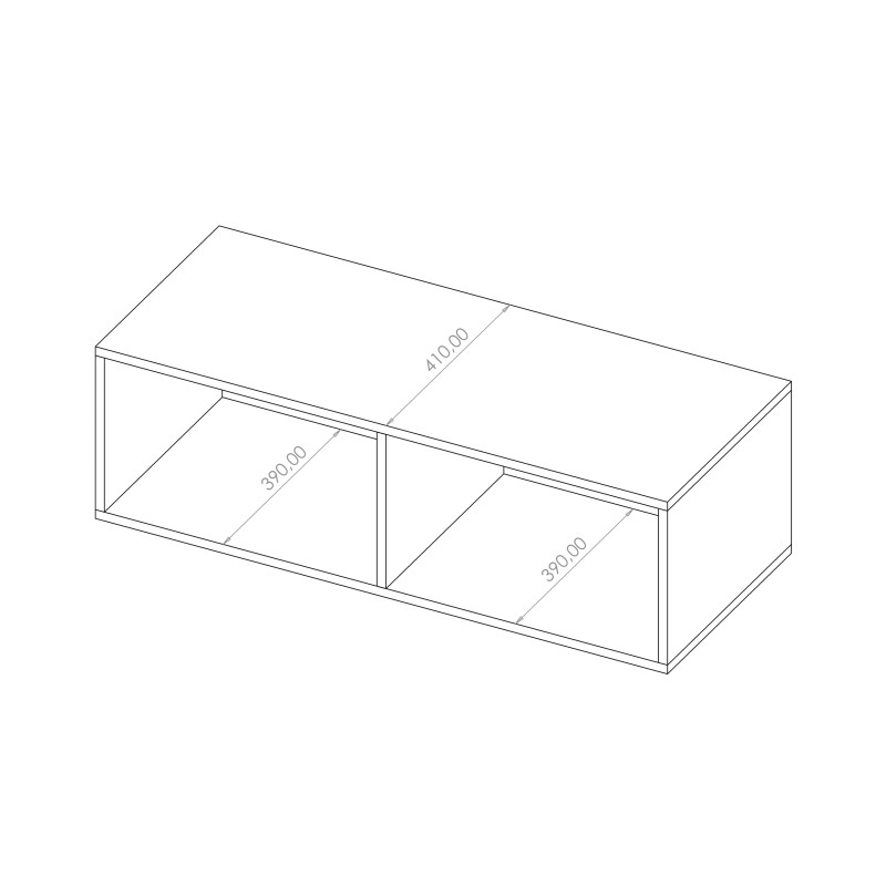 Szafka RTV KAVELL 100 cm – szafka z ryflowanym frontem