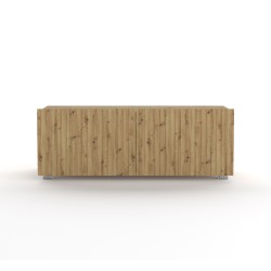 Szafka RTV KAVELL 100 cm – szafka z ryflowanym frontem