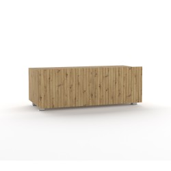 Szafka RTV KAVELL 100 cm – szafka z ryflowanym frontem