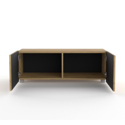 Szafka RTV KAVELL 100 cm – szafka z ryflowanym frontem