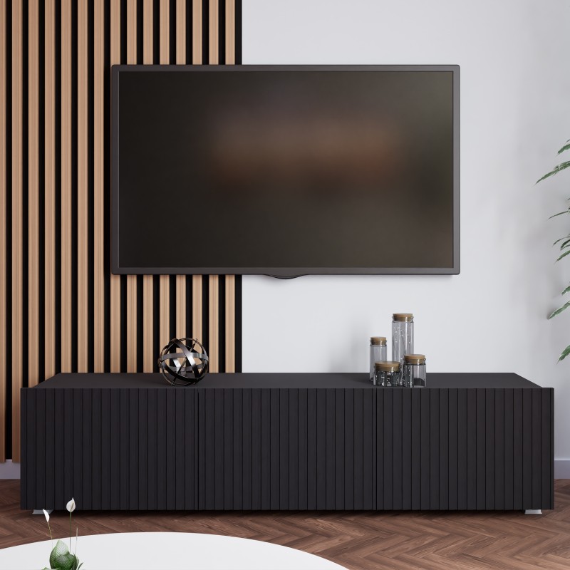 Szafka RTV KAVELL 150 cm – nowoczesna szafka z 3 drzwiami, wisząca/stojąca