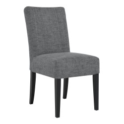 Krzesło tapicerowane FREYA – Bouclé RAVEN, nogi drewniane