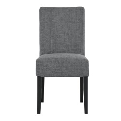 Krzesło tapicerowane FREYA – Bouclé RAVEN, nogi drewniane