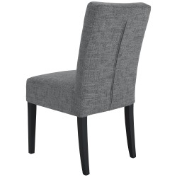 Krzesło tapicerowane FREYA – Bouclé RAVEN, nogi drewniane