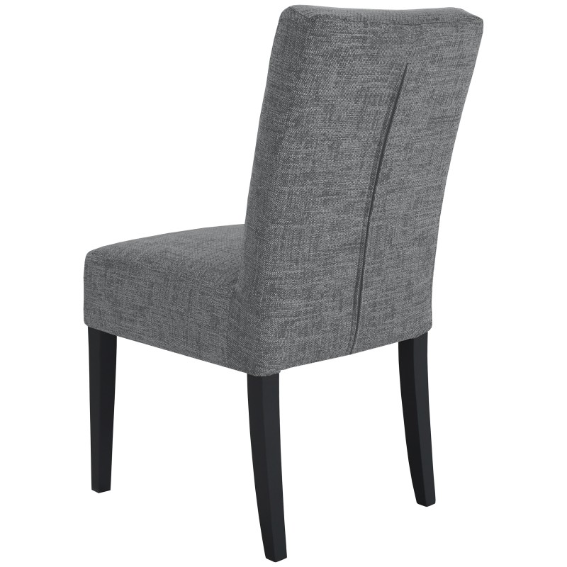 Krzesło tapicerowane FREYA – Bouclé RAVEN, nogi drewniane