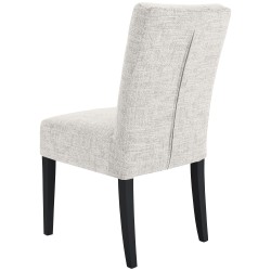 Krzesło tapicerowane FREYA – Bouclé RAVEN, nogi drewniane