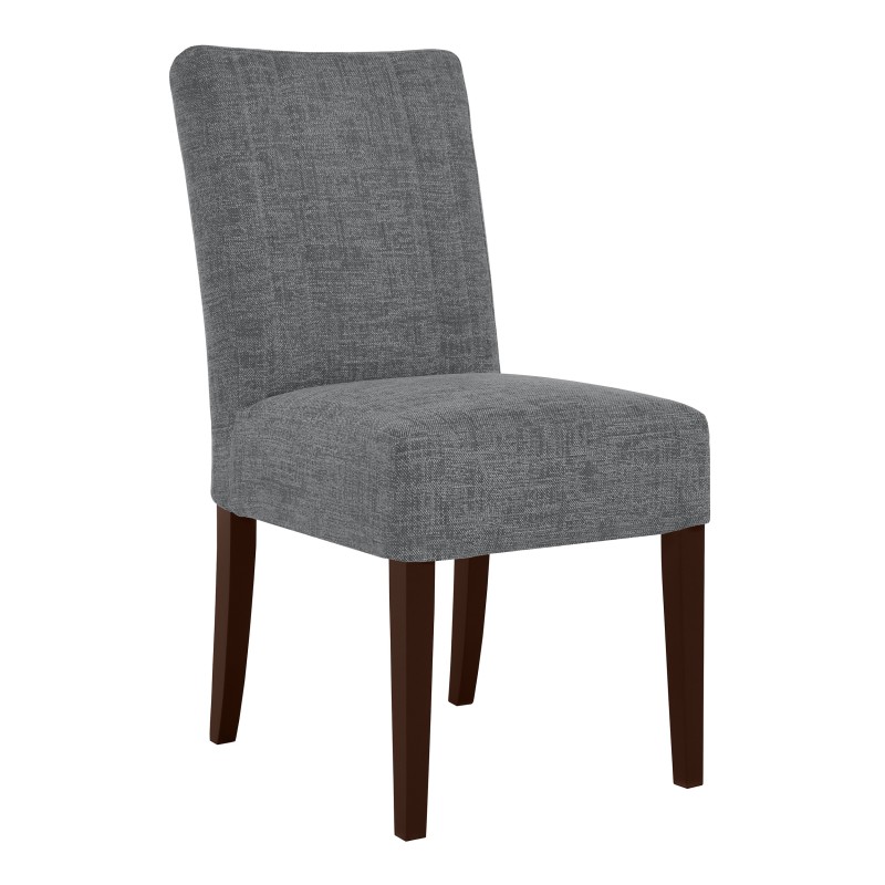 Krzesło tapicerowane FREYA – Bouclé RAVEN, nogi drewniane