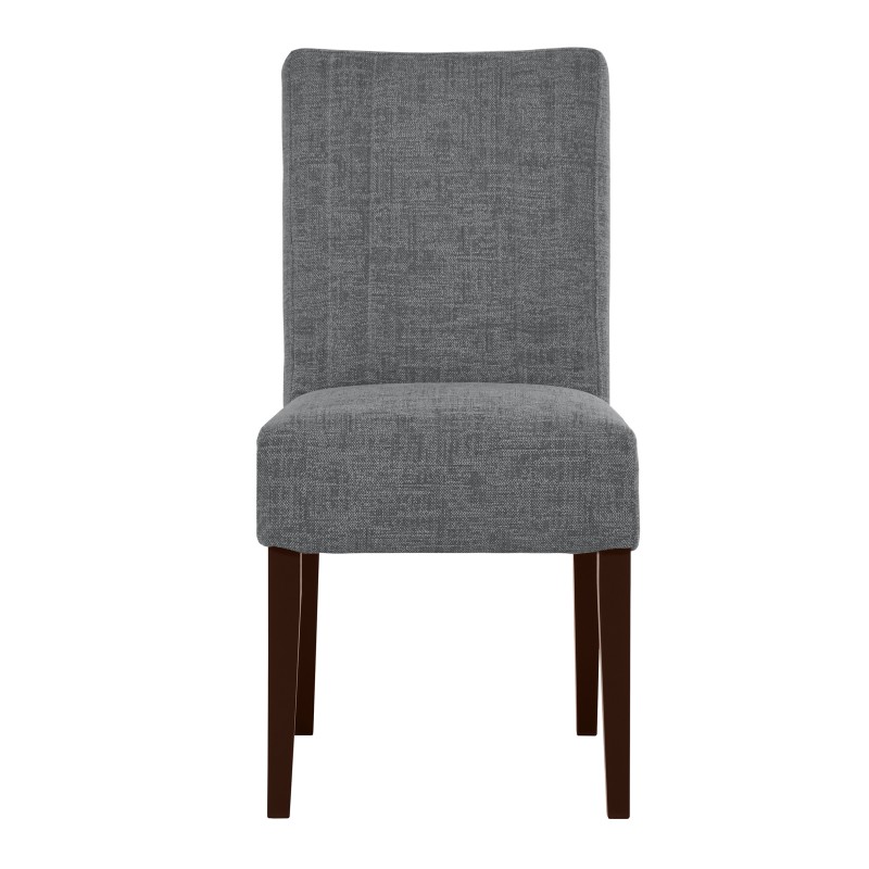 Krzesło tapicerowane FREYA – Bouclé RAVEN, nogi drewniane