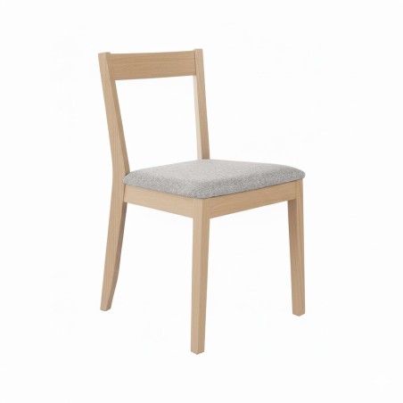 Krzesło tapicerowane MODEN – drewniane nogi, tkanina POLARIS