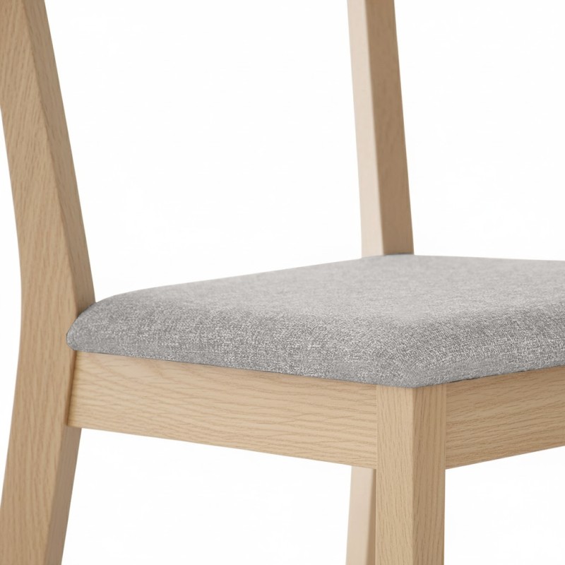 Krzesło tapicerowane MODEN – drewniane nogi, tkanina POLARIS