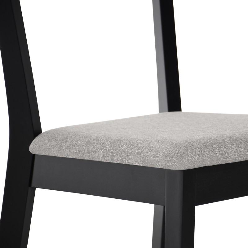 Krzesło tapicerowane MODEN – drewniane nogi, tkanina POLARIS