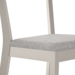 Krzesło tapicerowane MODEN – drewniane nogi, tkanina POLARIS