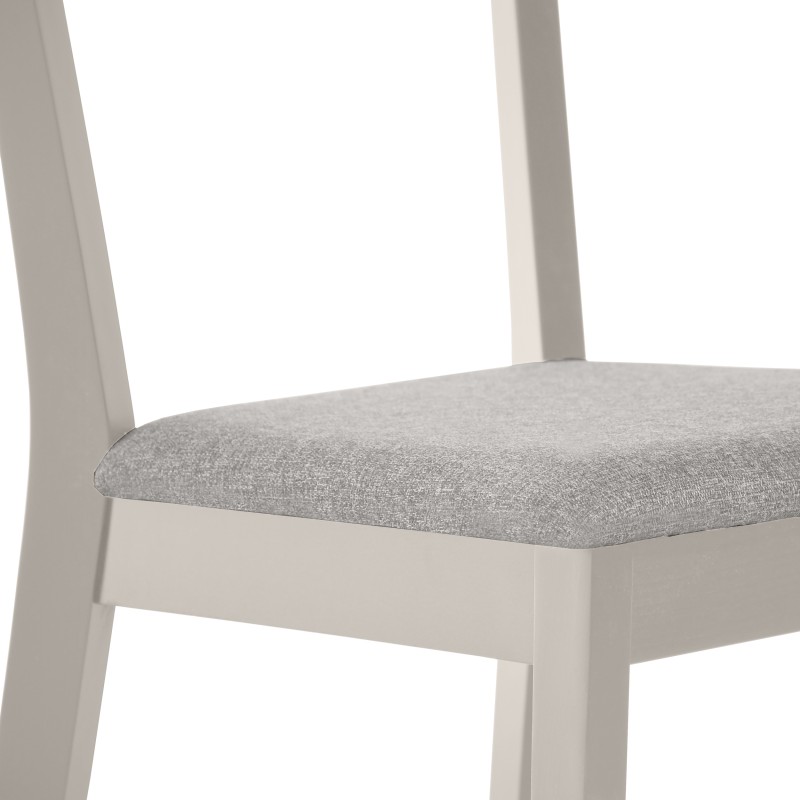 Krzesło tapicerowane MODEN – drewniane nogi, tkanina POLARIS