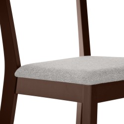 Krzesło tapicerowane MODEN – drewniane nogi, tkanina POLARIS