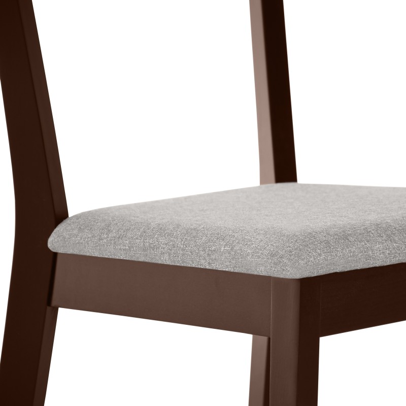 Krzesło tapicerowane MODEN – drewniane nogi, tkanina POLARIS