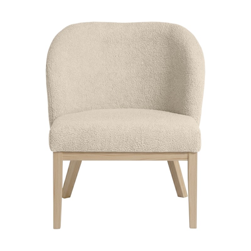 Krzesło tapicerowane LIVA z tkaniny bouclé | QUELLE