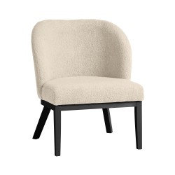 Krzesło tapicerowane LIVA z tkaniny bouclé | QUELLE