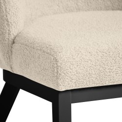 Krzesło tapicerowane LIVA z tkaniny bouclé | QUELLE