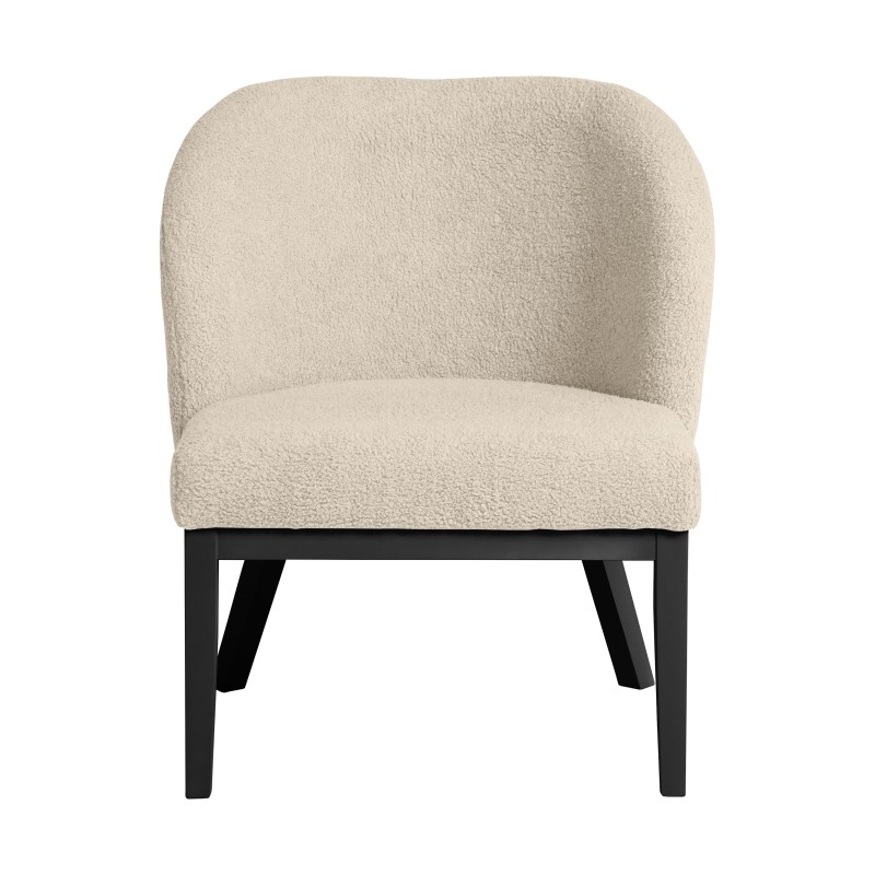 Krzesło tapicerowane LIVA z tkaniny bouclé | QUELLE