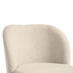 Krzesło tapicerowane LIVA z tkaniny bouclé | QUELLE