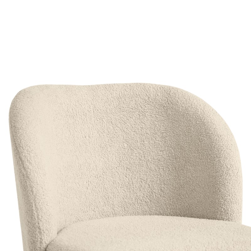 Krzesło tapicerowane LIVA z tkaniny bouclé | QUELLE