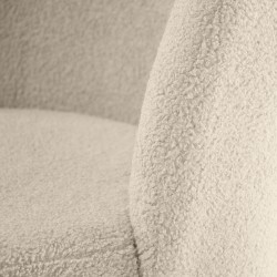 Krzesło tapicerowane LIVA z tkaniny bouclé | QUELLE