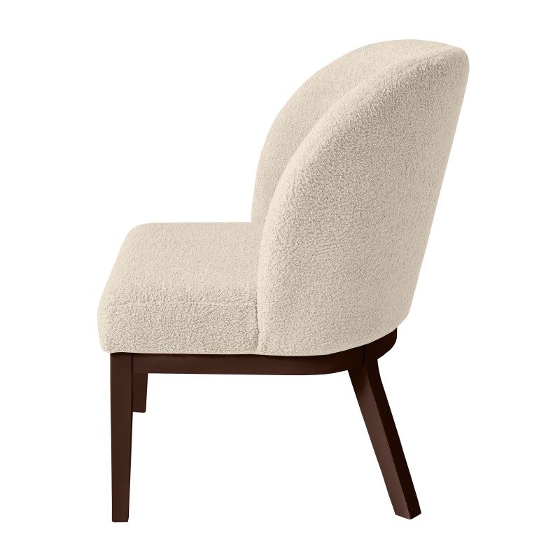 Krzesło tapicerowane LIVA z tkaniny bouclé | QUELLE