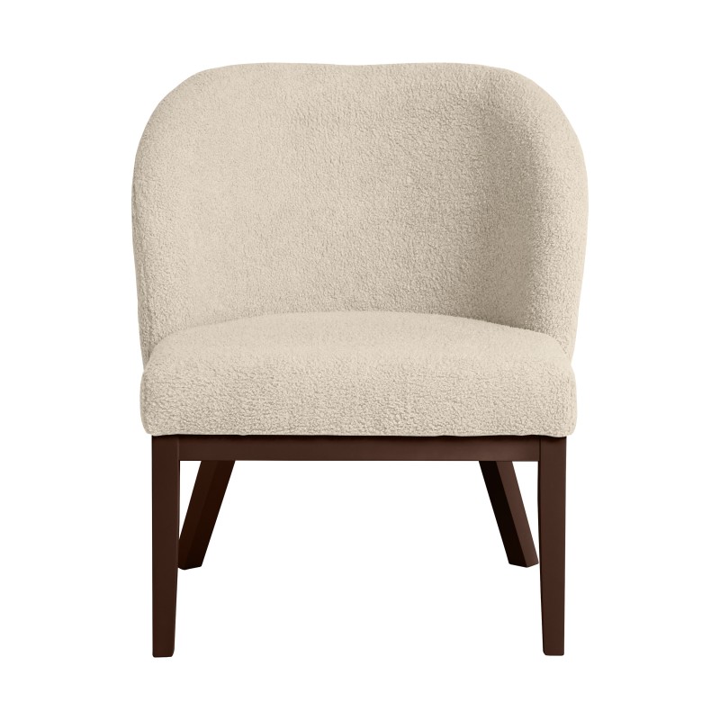 Krzesło tapicerowane LIVA z tkaniny bouclé | QUELLE